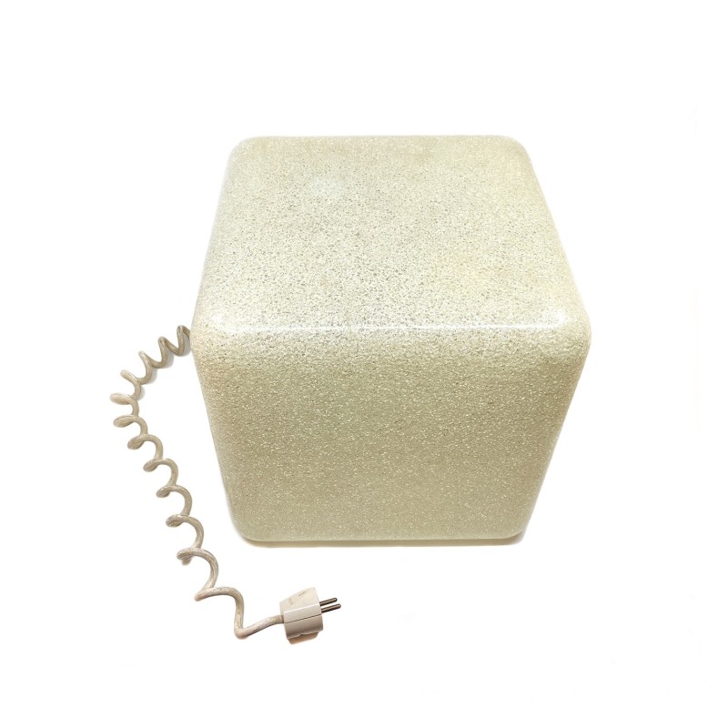 Lampe cube lumineux vintage, plexiglas, 1970