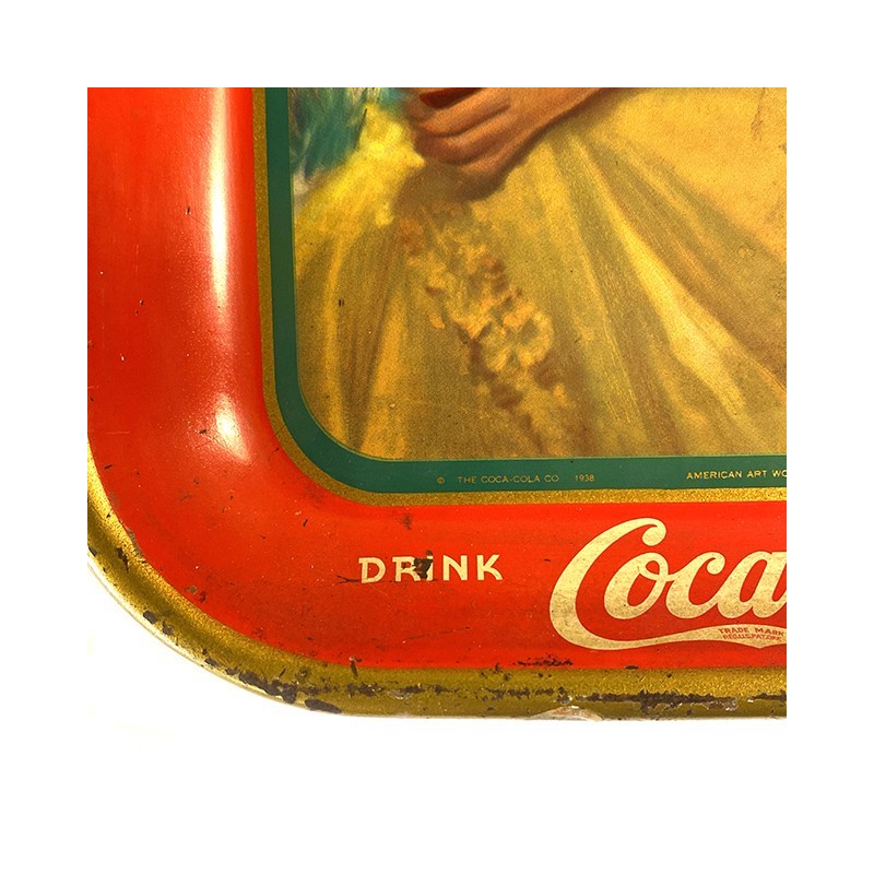 Plateau de service  vintage  Coca-Cola année 1938 USA