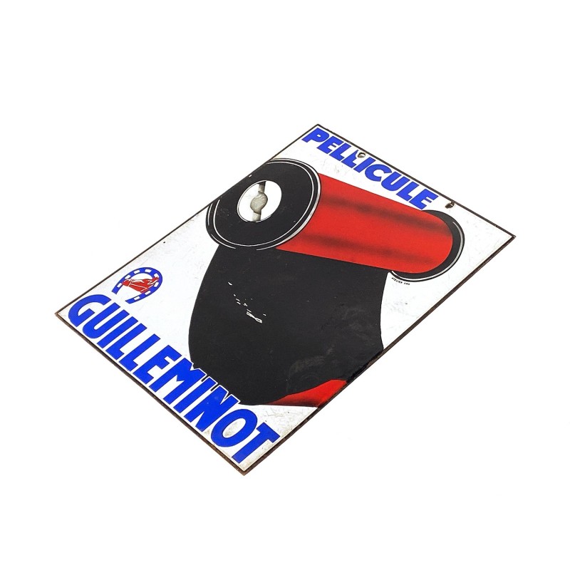 Plaque émaillée, pellicule Guillemot, Atelier Pro. double-face