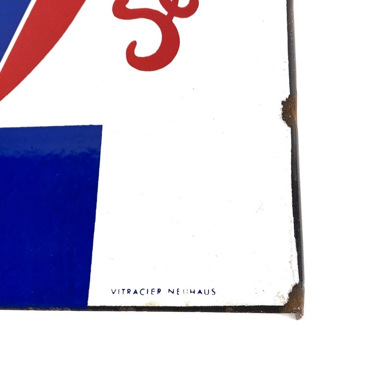 Plaque émaillée, pellicule Guillemot, Atelier Pro. double-face