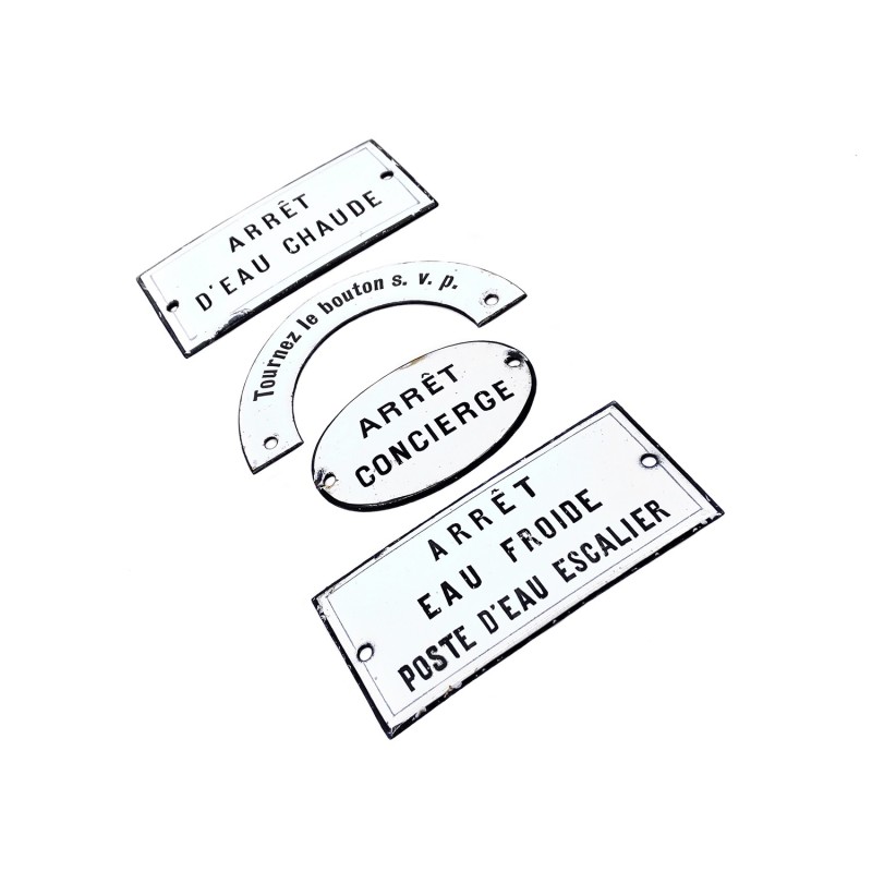 Plaques émaillées diverses vintage