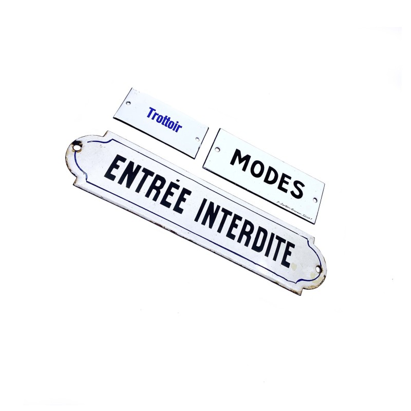 Plaques émaillées diverses vintage