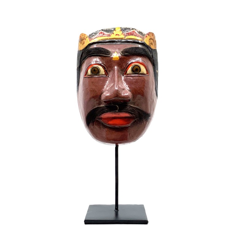 Masque balinais Topeng ancien en bois sculpté peint