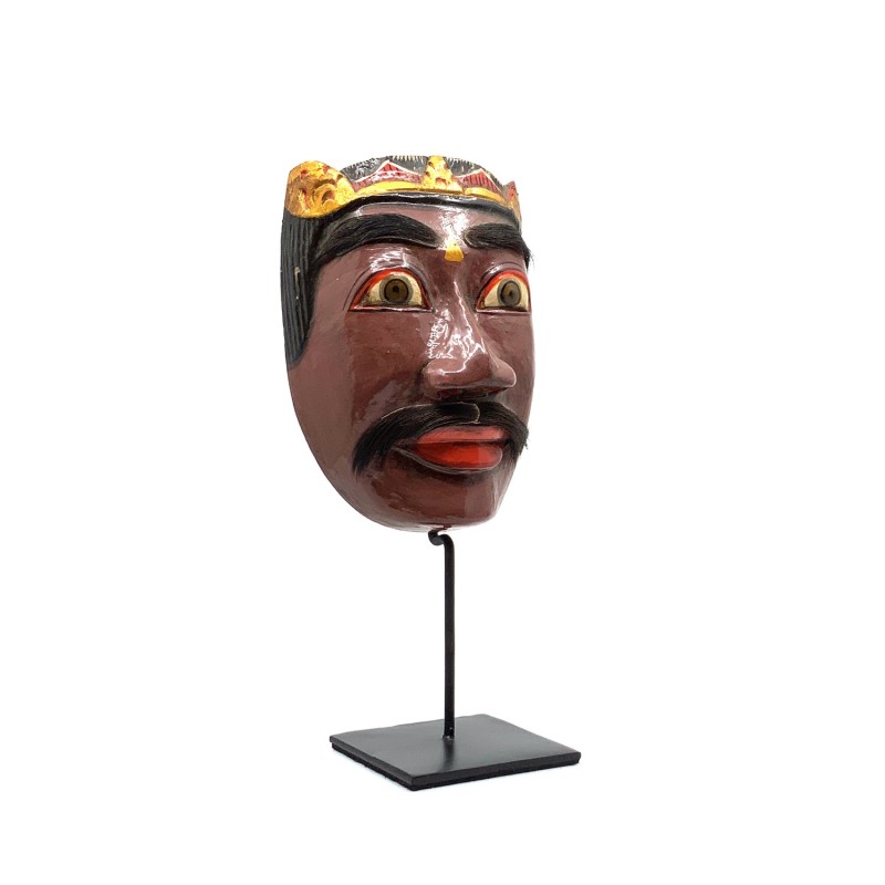 Masque balinais Topeng ancien en bois sculpté peint