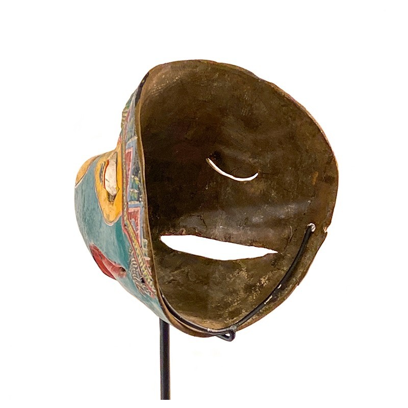 Masque javanais  Wayang Topeng, oiseau perroquet Dieu Garuda, en bois sculpté peint